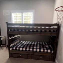 Bunk Bed, Dresser, 2 Desk Set 