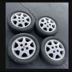 4 — 195/55r15 4x114.3 4x4.5 Stock Nissan 240sx Accord Wheels Rims Tires!!!!!!