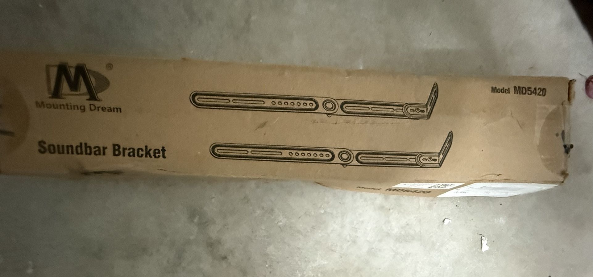 Mounting Dream Soundbar Mount Bracket for Mounting Above or Under TV Fits Most of Sound Bars Up to 15 Lbs, with Detachable Long Extension Plates MD542