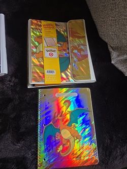 Pokemon Target Charizard Trapper Keeper Binder + Notebook Bundle Holographic