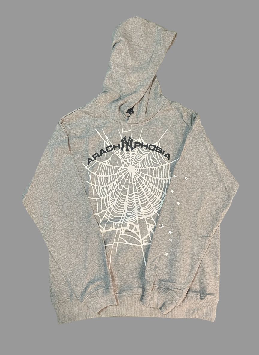 Sp5der Worldwide Arach NY Phobia Hoodie in grey