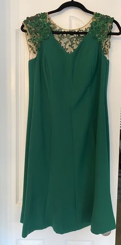 Green Wedding Guest Dress Large Size 