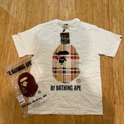 BAPE “Burberry Head” streetwear tee