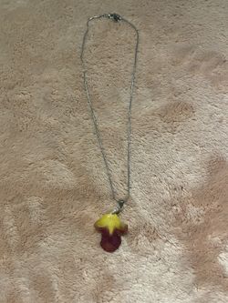 Hand Make Orchid, Pedal Flower Necklace