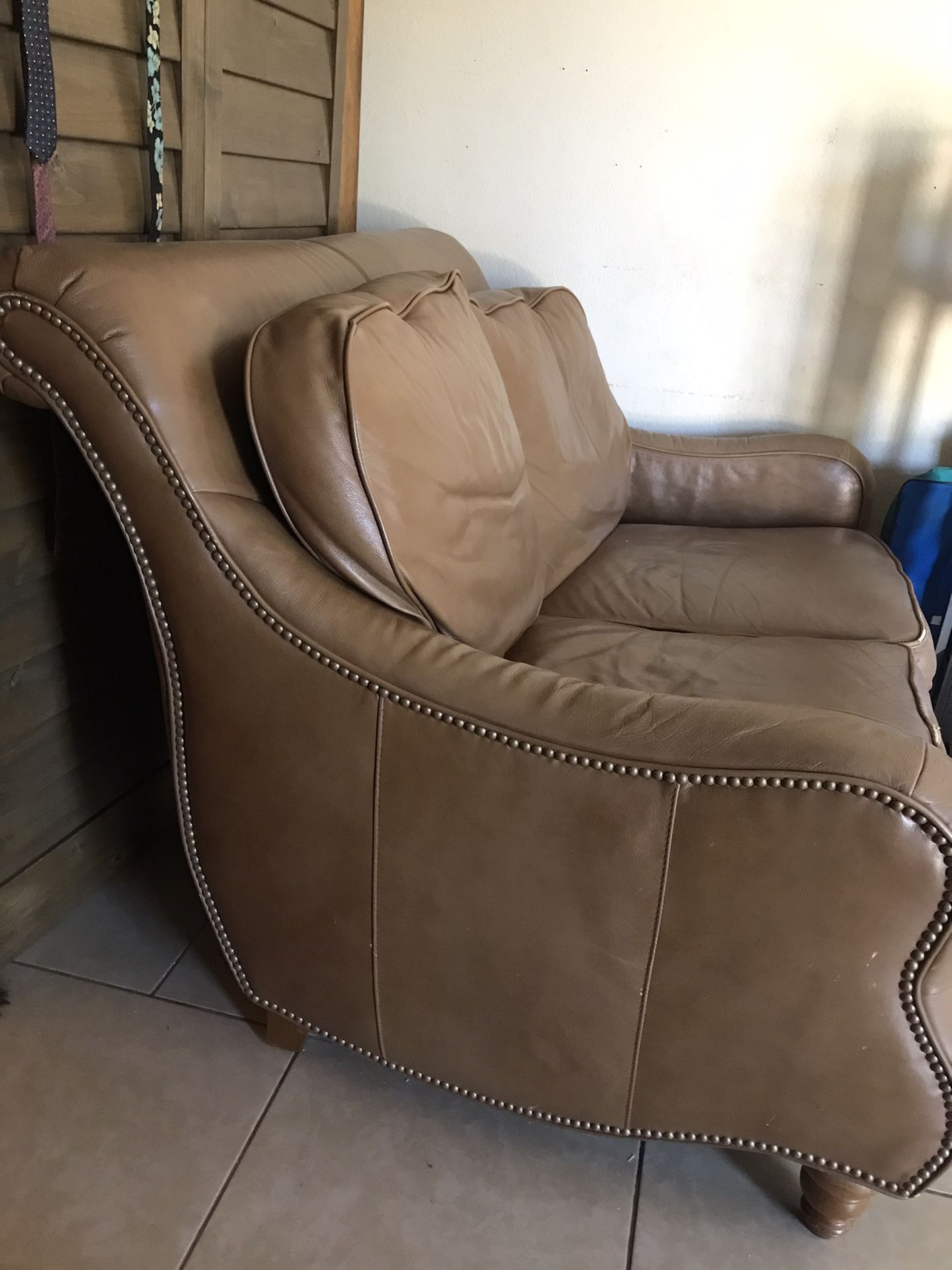 Real Leather Sofa And Loveseat
