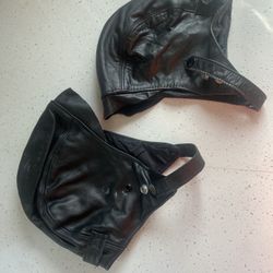 Leather Aviation Style Helmets