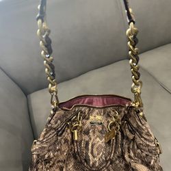 COACH leather purse, with Top handles & Detachable strap