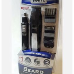 WAHL Nose Ear Body Beard Hair Wet/Dry BATTERY Precision Blade Trimmer Set ~ NEW 1