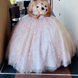Quinceñera Dress, Doll, & Shoe Pillow, Necklace & Earrings 