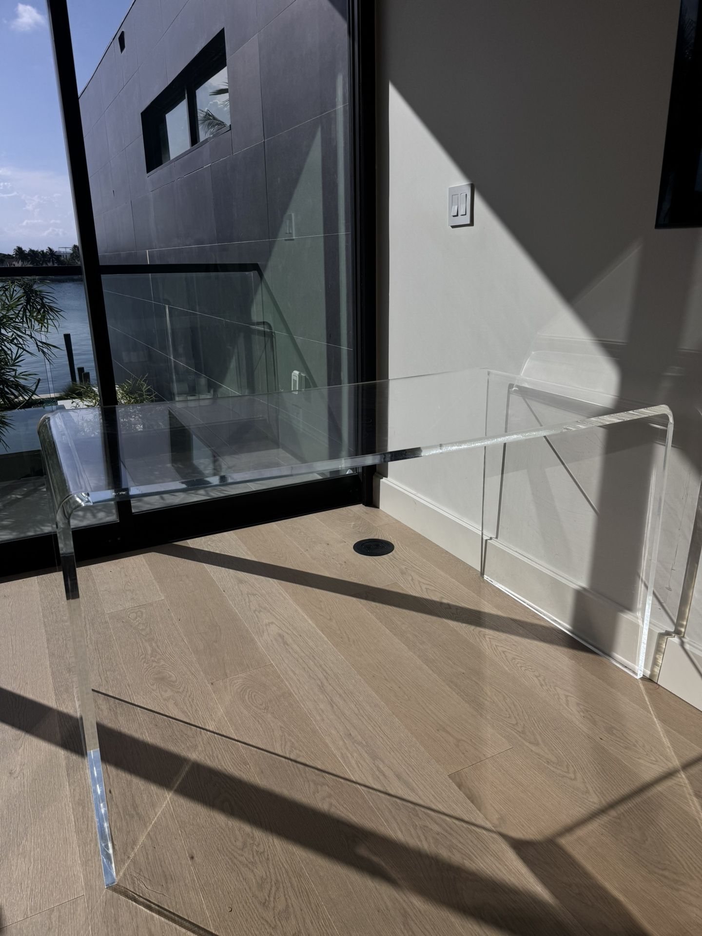 CB2 Peekaboo Acrylic Desk