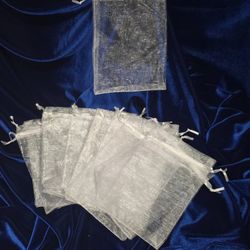 Small Sheer Organza Drawstring Gift Bags – Set