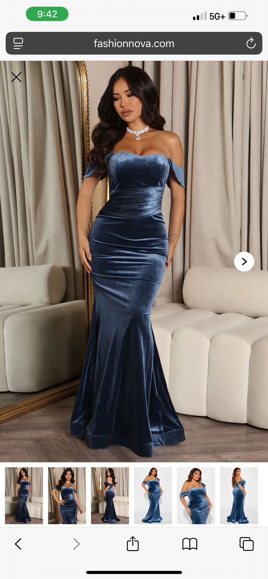 Fashion Nova Starry Eyed Velvet Maxi Dress