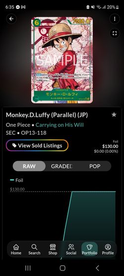 One piece card