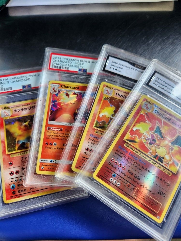 Charizard Collection 4 Beautiful Graded Cards