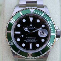 ROLEX SUBMARINER 16610LV GREEN BEZEL 50TH ANNIVERSARY Z NIB - T7355