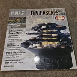 Homedics Envirascape Fountain Rock Garden Illuminated Tabletop Open Box $25