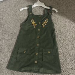 green velvet overall dress 