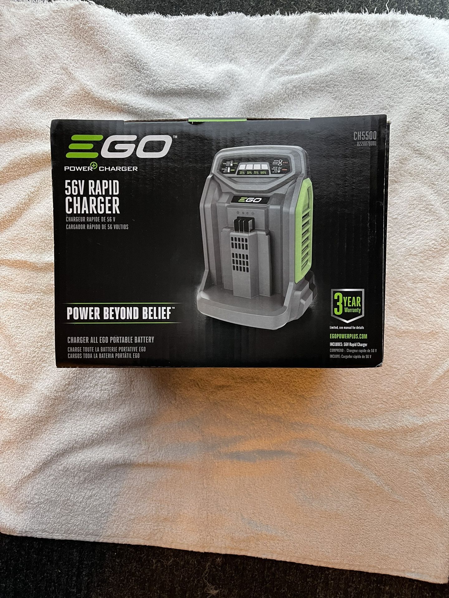 Brand New In Box Ego Power Plus Ch 5500 56 V Lithium Ion, Rapid Charger, Brand New