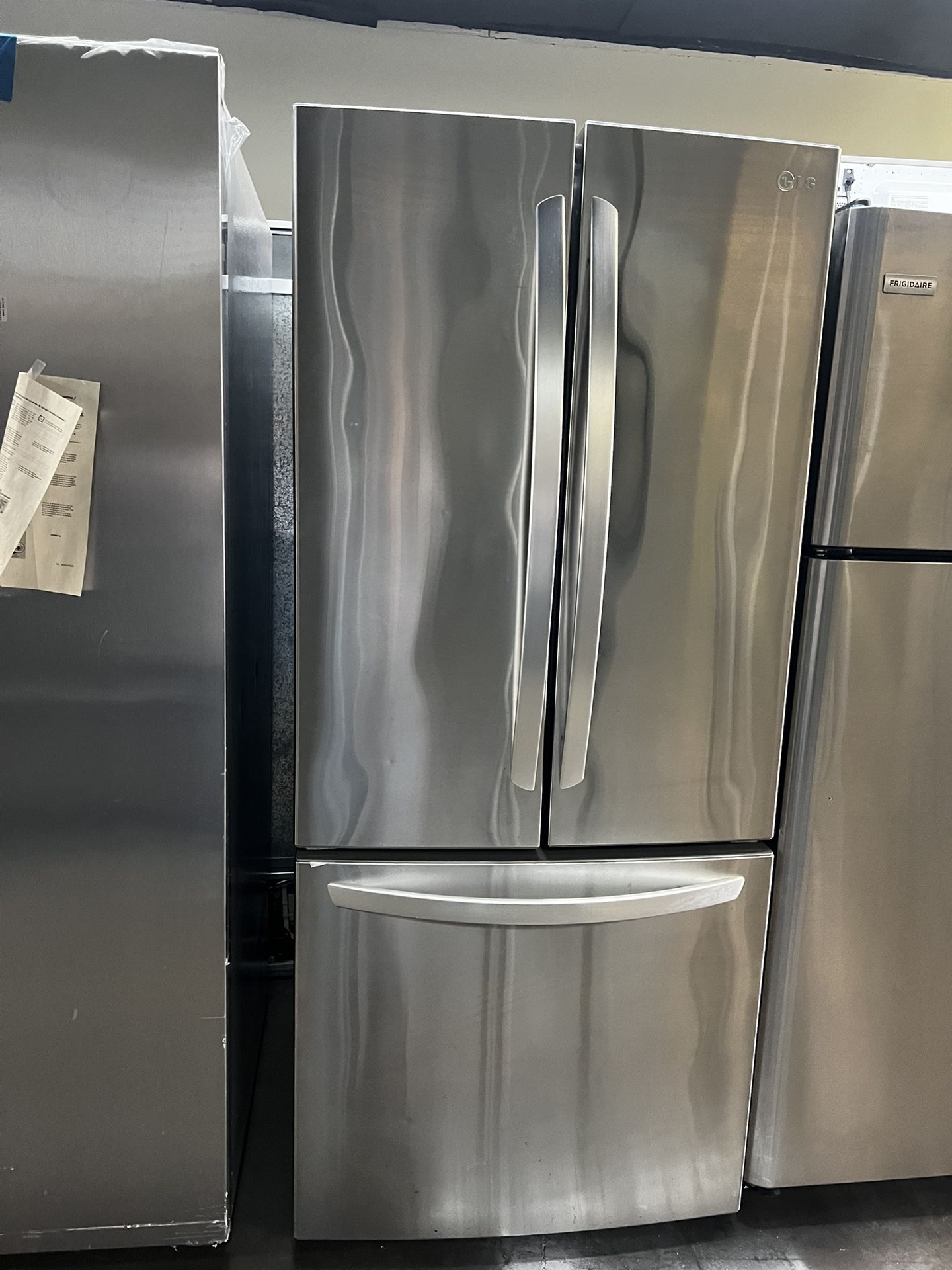 Lg 30”Wide French Style Stainless Steel Refrigerator