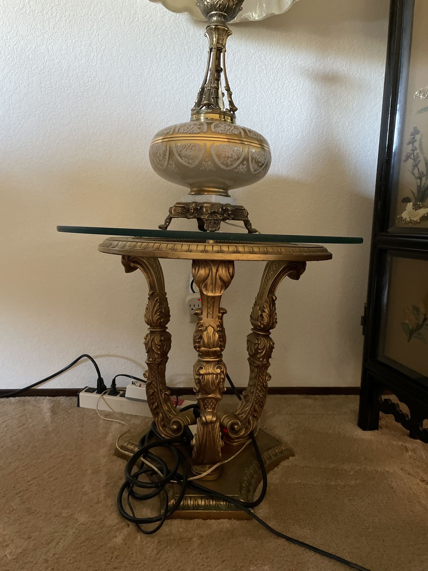 Victorian Style Center Table + 2 Side Tables