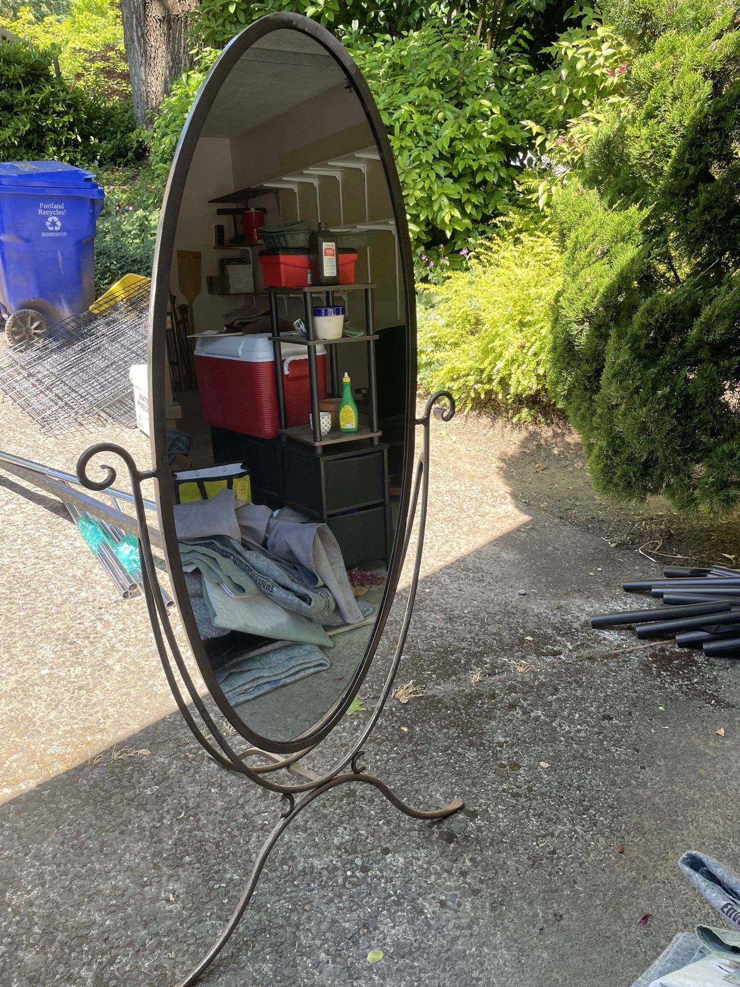 Beautiful Industrial Floor Mirror