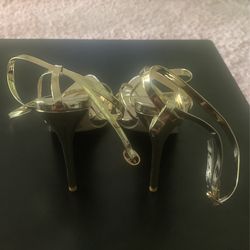 Gold shoes