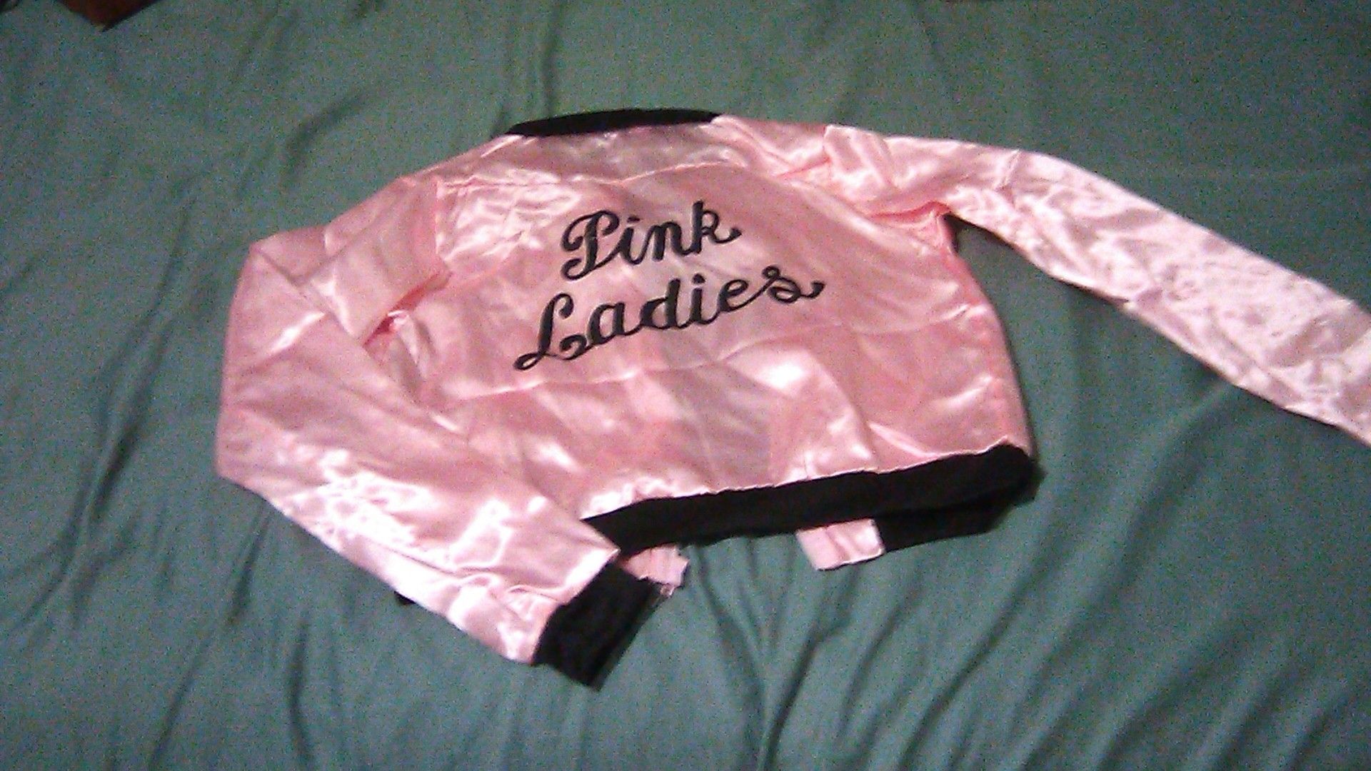 FREE GREASE Pink Ladies costume jacket. For small child