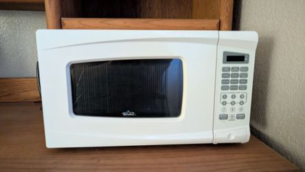 Tiny White Microwave
