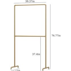 Gold Iron Clothing rack, Wedding Day Dress Display