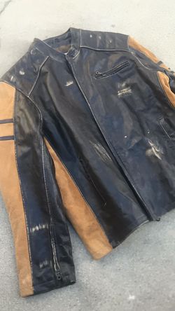 Wilsons leather motorcycle style jacket extra large