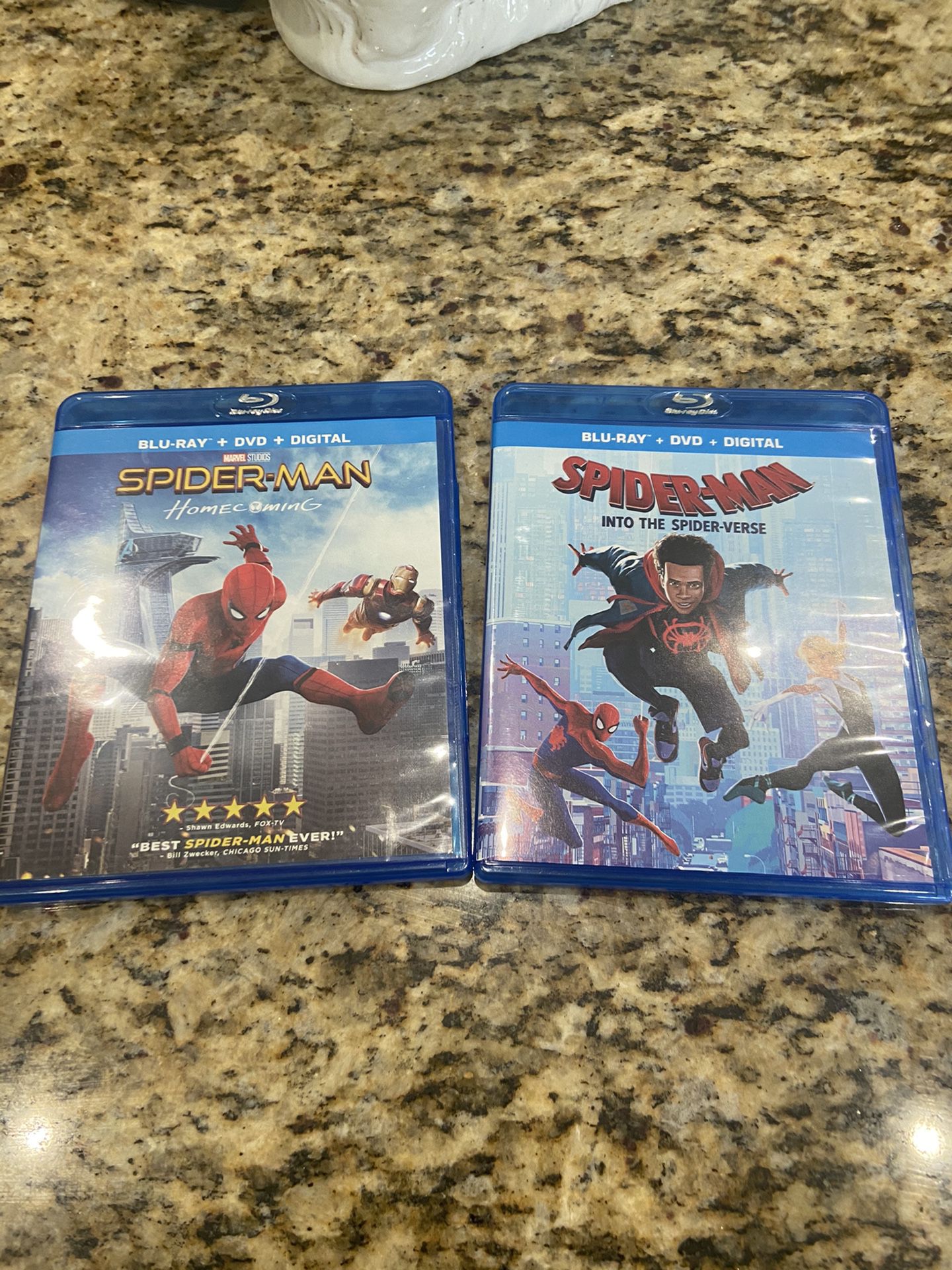 Spider-Man Homecoming & Spider-Man Spider-Verse Blu-Ray