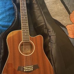 Vangoa 12 String Guitar Brown Glossy 