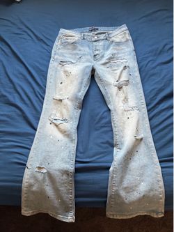 Purple jeans