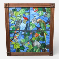Large electrified stainglass in shadowbox