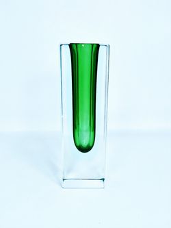 Mid-Century Modern Murano Sommerso glass vase