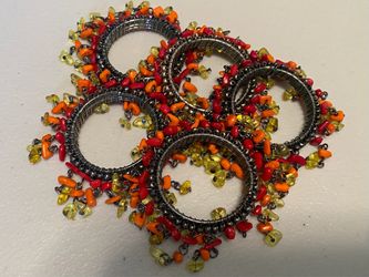 HARVEST THANKSGIVING BEADED NAPKIN RINGS