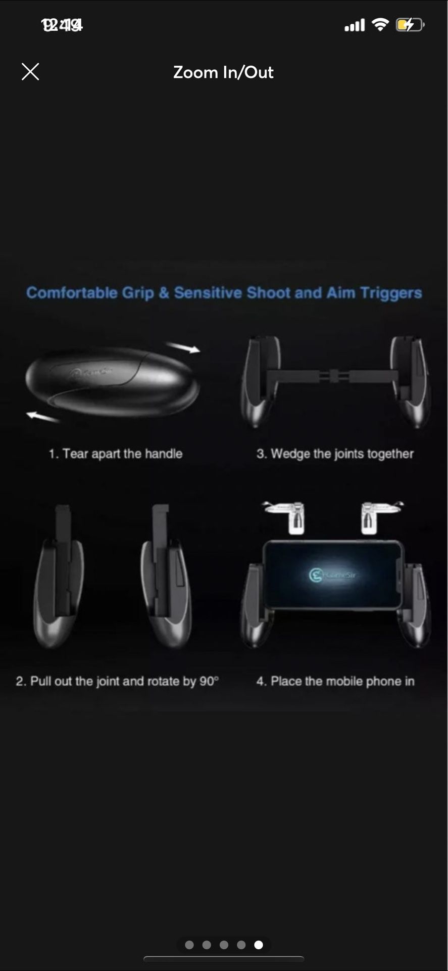 GameSir F2 Firestick Grip Joystick Mobile Game Controller for iOS and