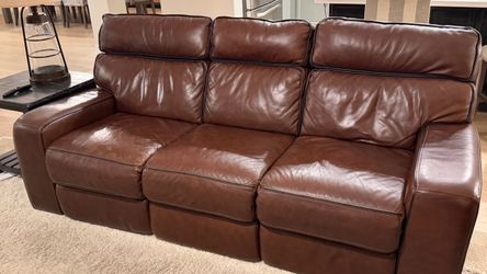 3 Piece Leather Recliner Sofa Set