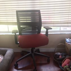 Office / Desk Chair Sitonit Seating Black Burgundy 