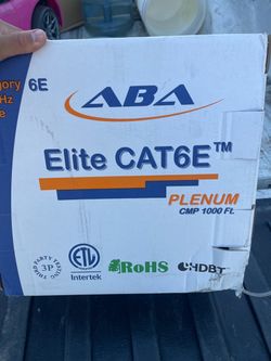 ABA Elite CAT6E Plenum Cable 1000 Ft approximately