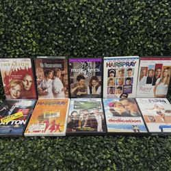 💖 Romantic Comedy DVD Lot x10 – Hairspray, Music & Lyrics, No Reservations (#4)
