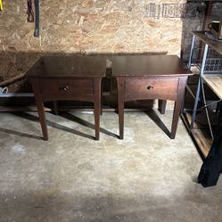 Solid wood nightstand