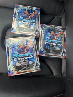 (3) 2026 BOWMAN CHROME BASEBALL MEGA BOX (36 Cards) MLB Brand New Sealed