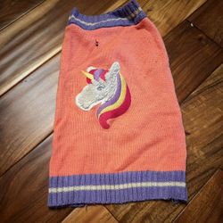 Pet dog unicorn dog sweater. Size large