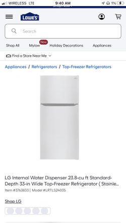 LG STAINLESS STEEL FRIDGE