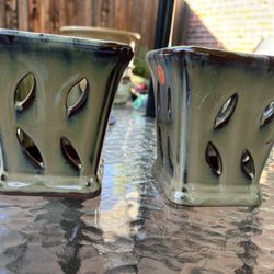 New! Two Orchid Pots 