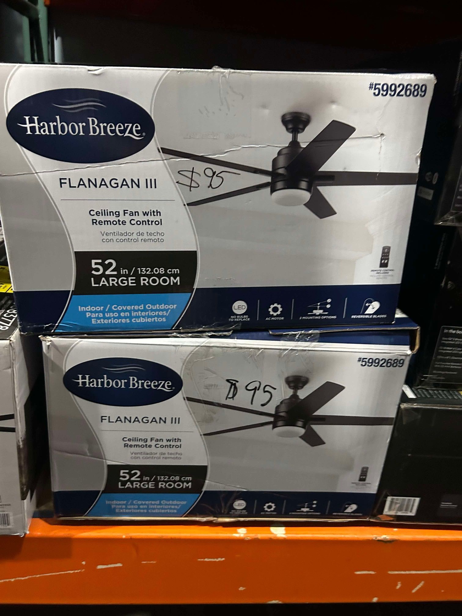 52in Ceiling Fan With Remote Control - Flanagan III