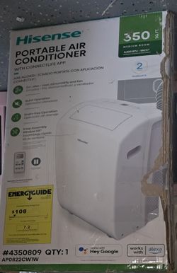 8000 BTU Hisense portable air conditioner