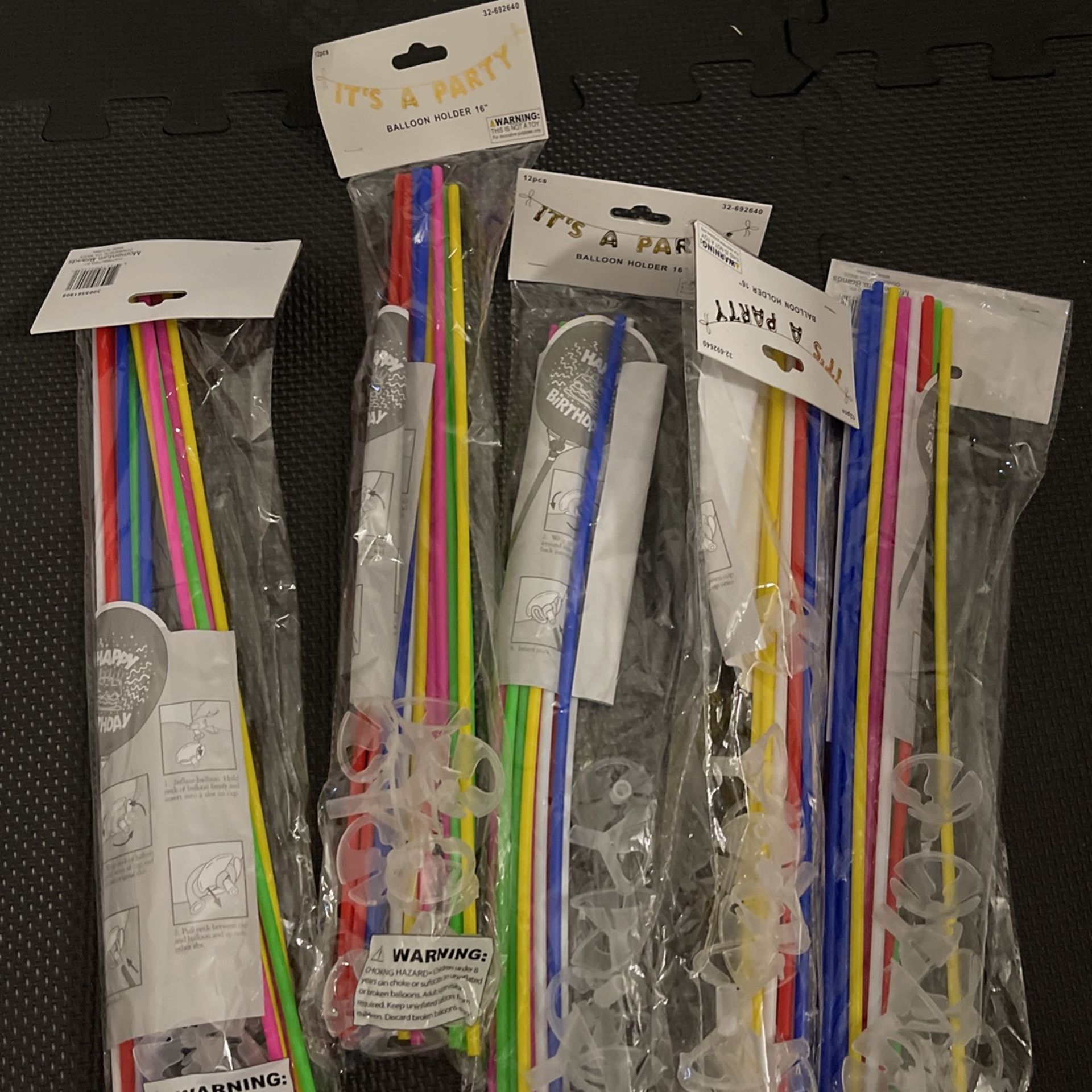 New- Balloon Holders 12ct Each