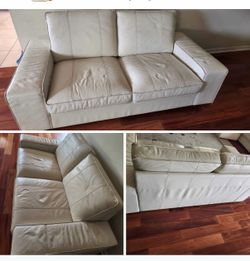 Love seat $150 white leather